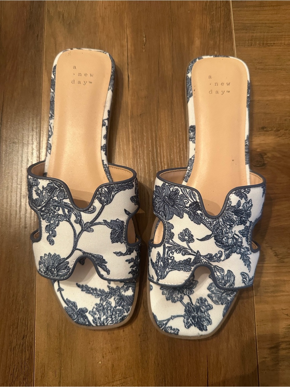 A New Day Blue Floral Sandals